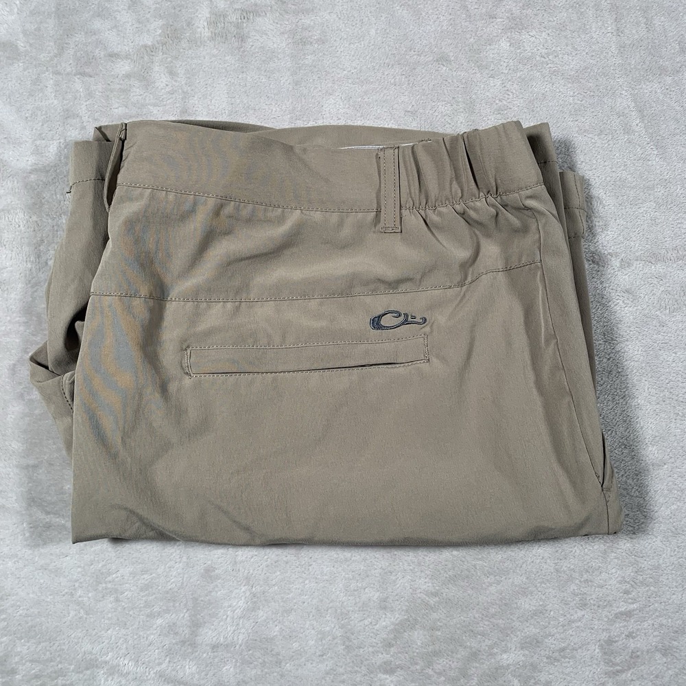 Drake Clothing Co Shorts 2XL XXL Khaki Chino Performance Outdoor Stretch Waist